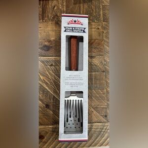 Stars & Stripes Grill Spatula. Steel & Wood. New In Box.